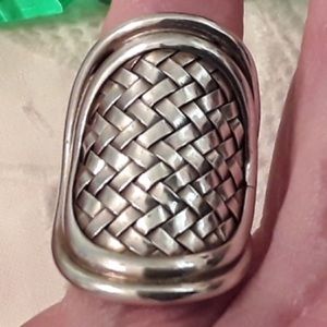 NEW 925 SOLID STERLING BRAIDED HANDCRAFTED RING SIZE 6